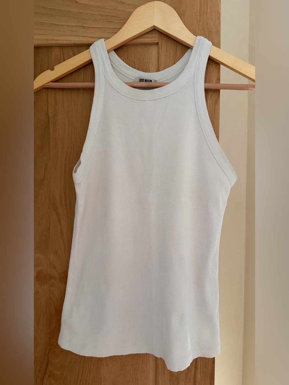 Buck Mason Classic White Ribbed Tank